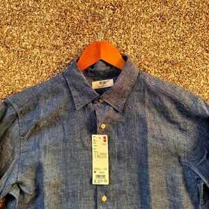 Uniqlo Linen Shirt. Blue. Size M.
